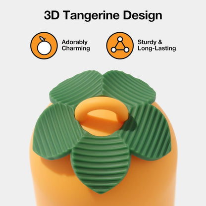 Dog Poop Bag Dispenser with Citrus Scented Waste Bags, Leak Proof, Extra Thick and Large Pet Poop Bags for Walking Dog and Cats Litter, 1 Count Holder and 105 Bags, Orange